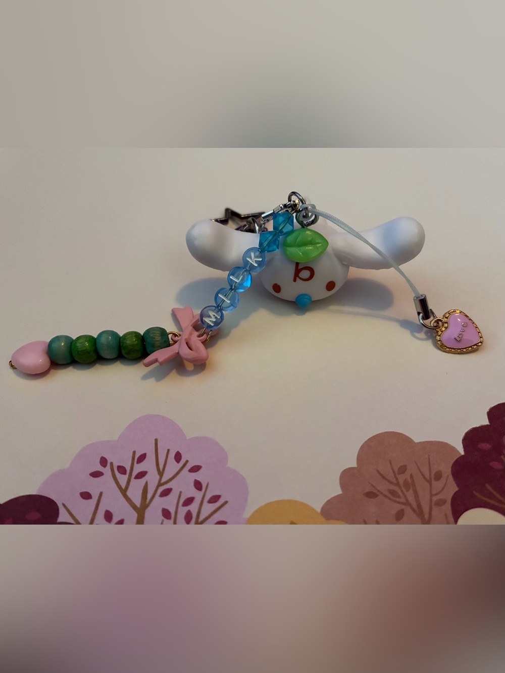 Milk sanrio cinnamoroll handmade keychain